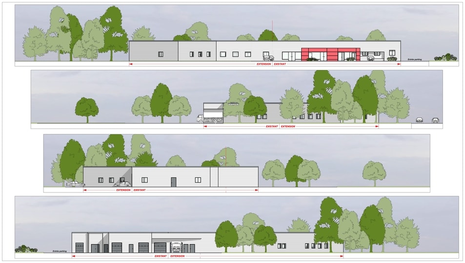 plans façade bâtiment